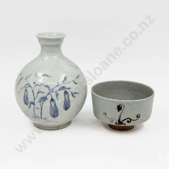 Chinese Blue & White Vase and Bowl