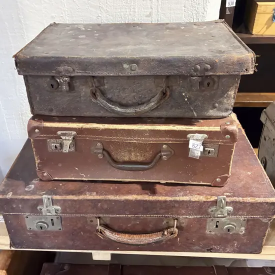 Three Assorted Vintage Suitcases