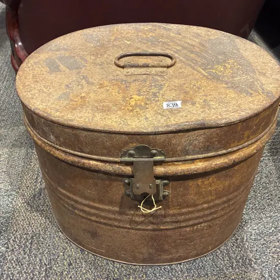 Vintage Tin Hat Box