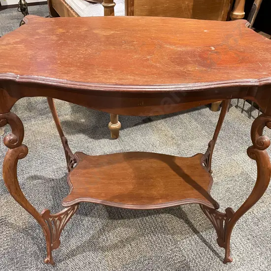 Mahogany Two Tier Side Table