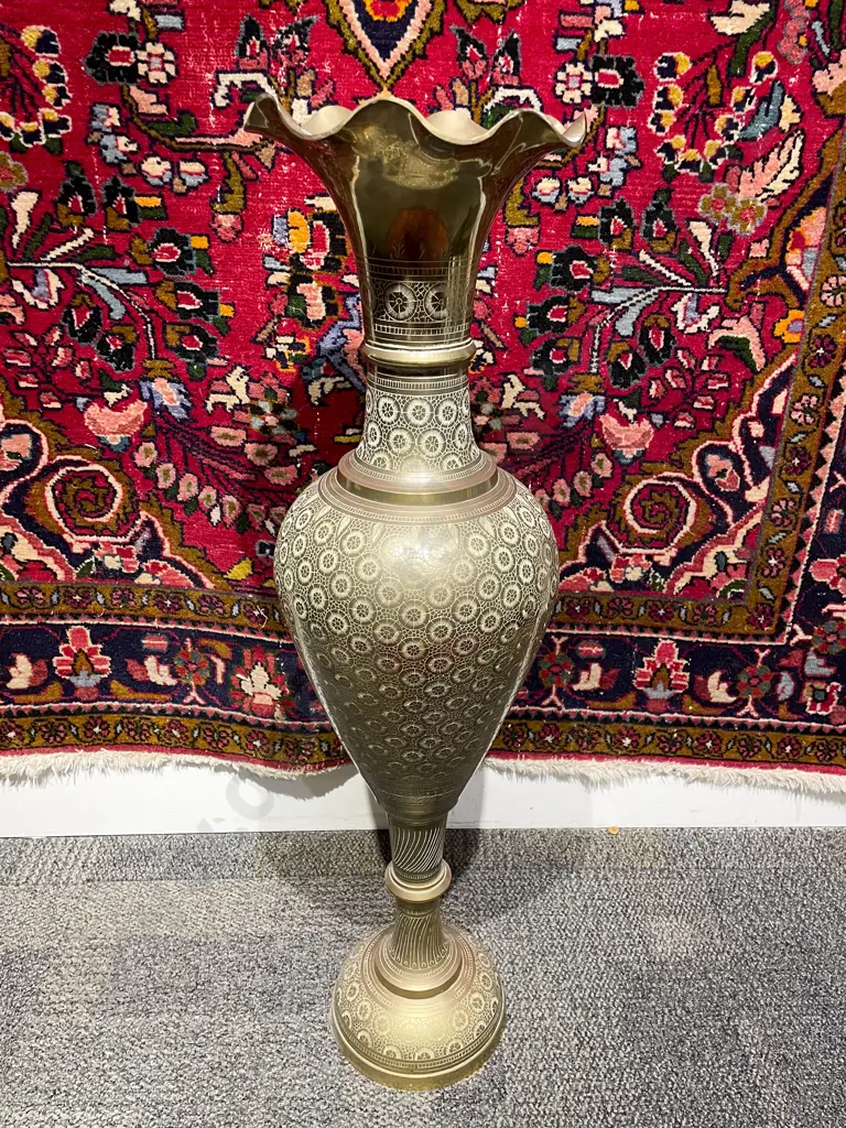 Floor Standing Brass Vase Image 1++