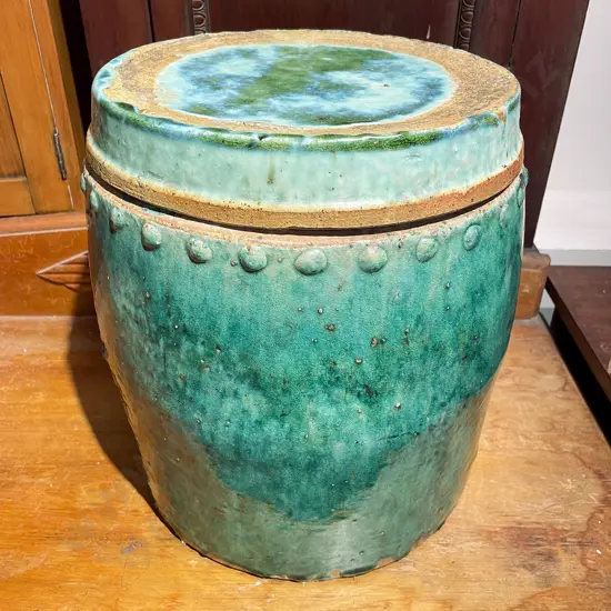 Chinese Glazed Lidded Jar