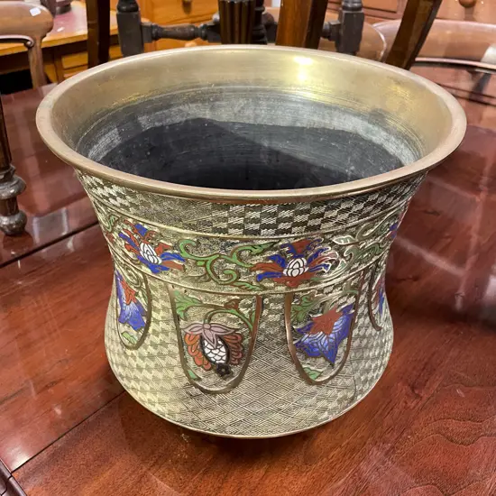 Brass & Enamel Jardiniere