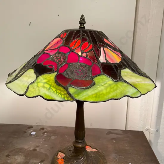 Tiffany Style Poppy Leadlight Table Lamp