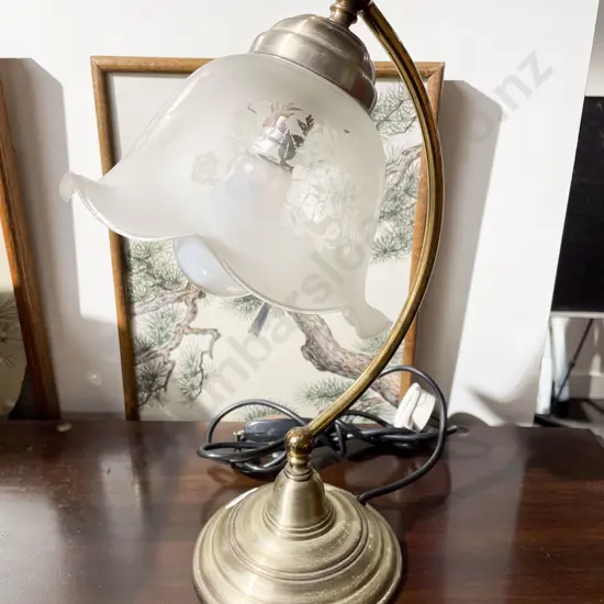 Table Lamp With Glass Shade