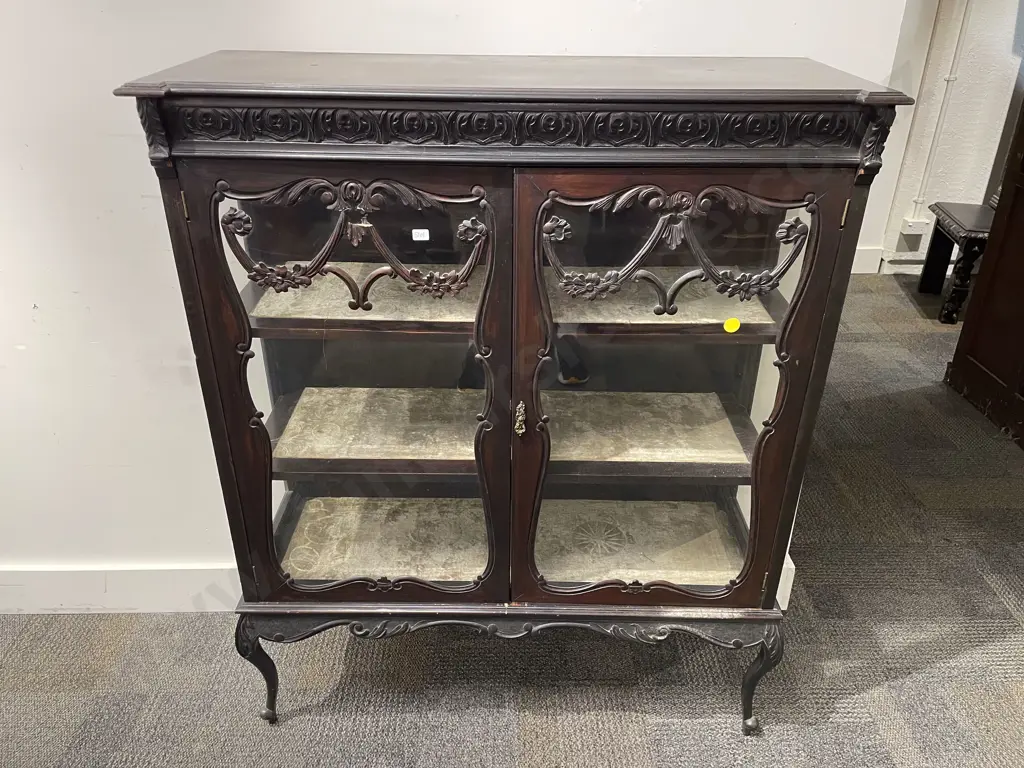 Early C20th Art Nouveau Style Glazed China Cabinet (faults) Image 1++