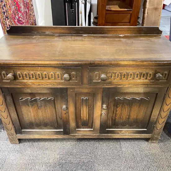 Carved Oak Sideboard
