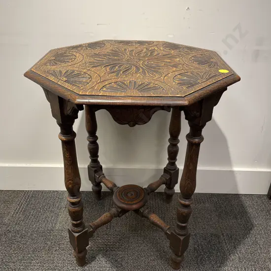 Oak Octagonal Side Table