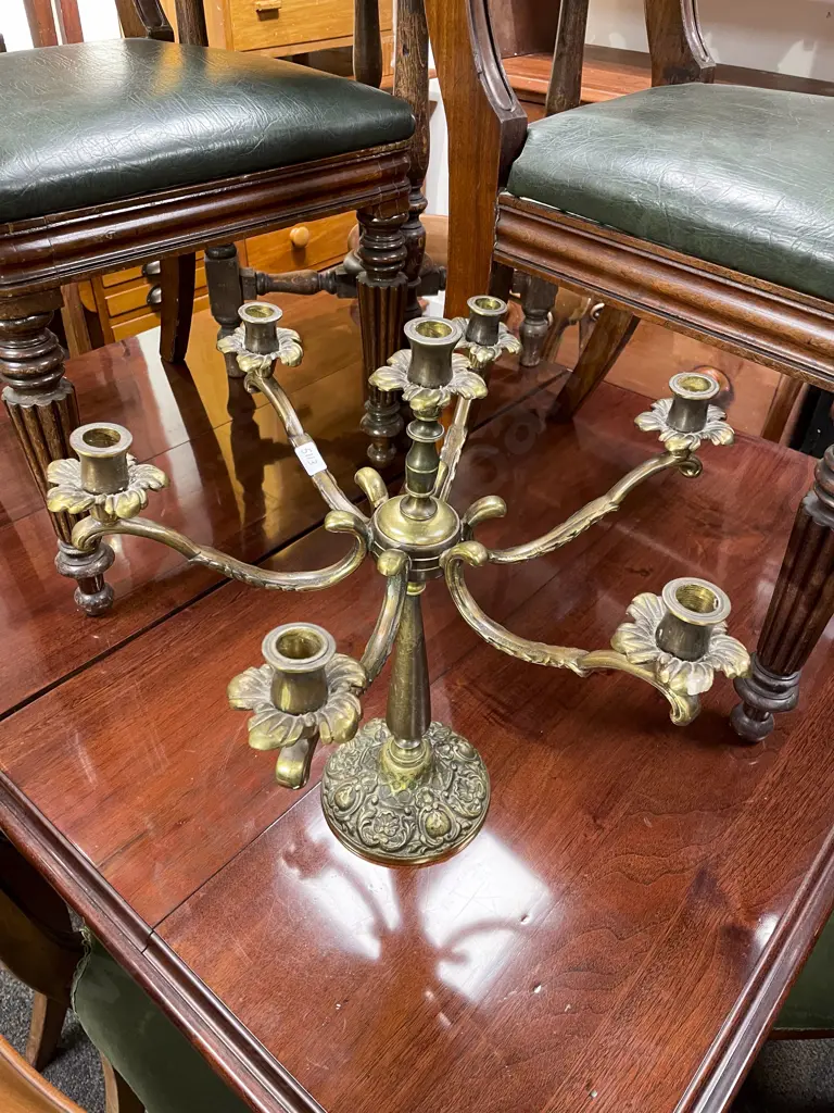 Heavy Brass Candelabra Image 1++