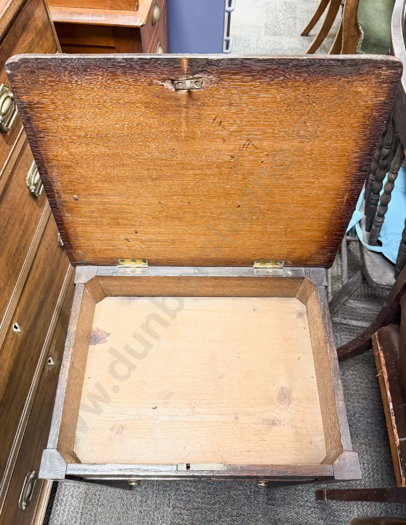 Late Georgian Oak Country Sewing Table Image 1++