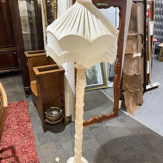 Carved Resin Standard Lamp