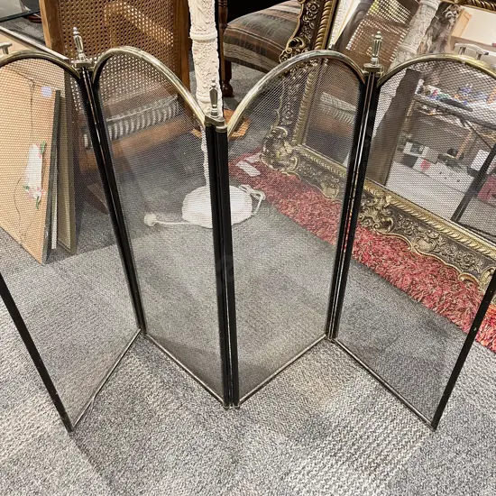 Four Panel Mesh Firescreen