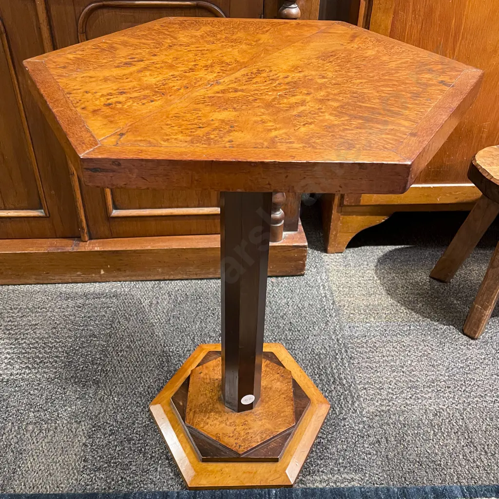 Colonial Burr Totara Rewa Rewa & Kauri Side Table Image 1++
