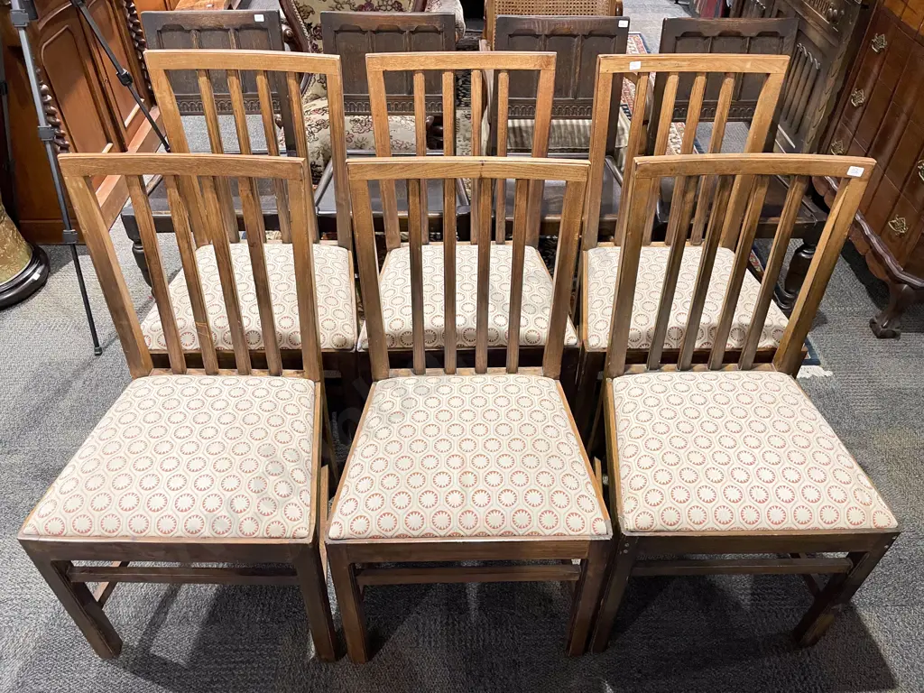 Set Six Country Style Stick Back Dining Chairs Image 1++