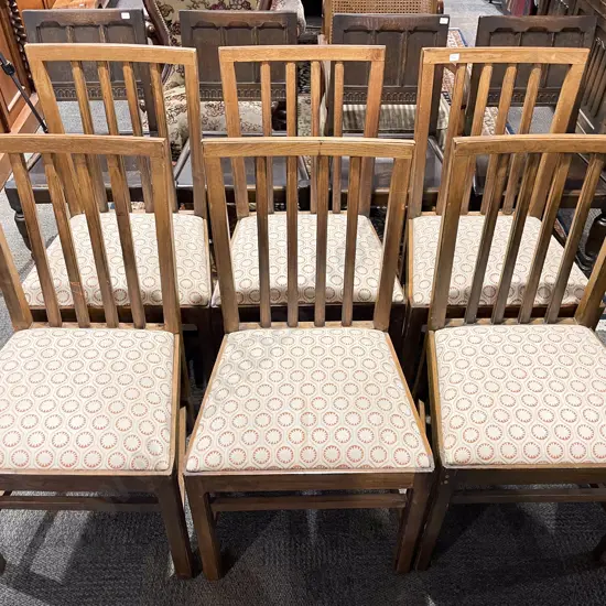 Set Six Country Style Stick Back Dining Chairs