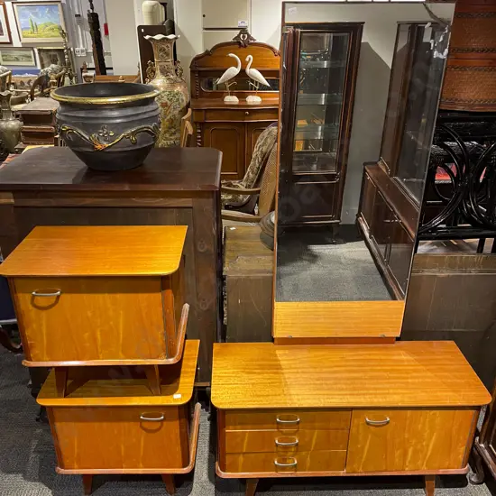 Mid Century Teak Three Piece Bedroom Suite