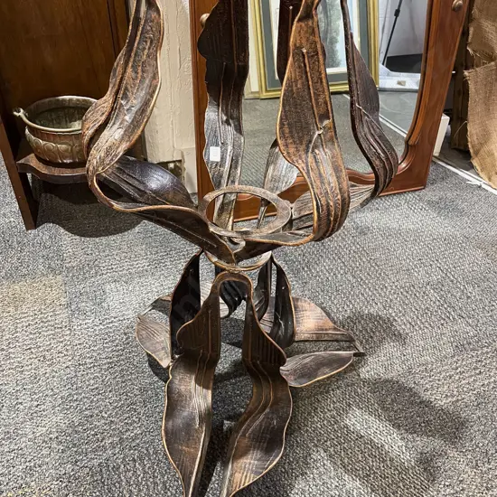 Heavy Floral Form Plant Stand
