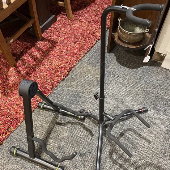 Two Guitar Stands with Two Guitar Bags