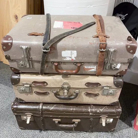 Three Vintage Suitcases