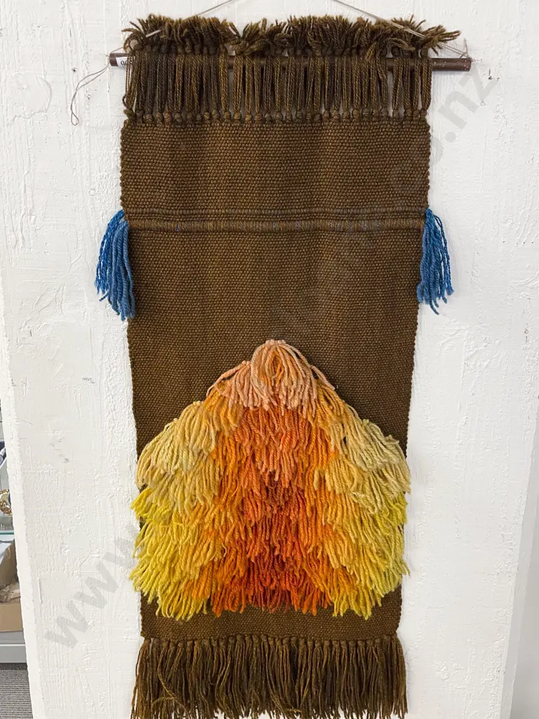 C1970's Doreen Baster Woven Woollen Wall Hanging Image 1++