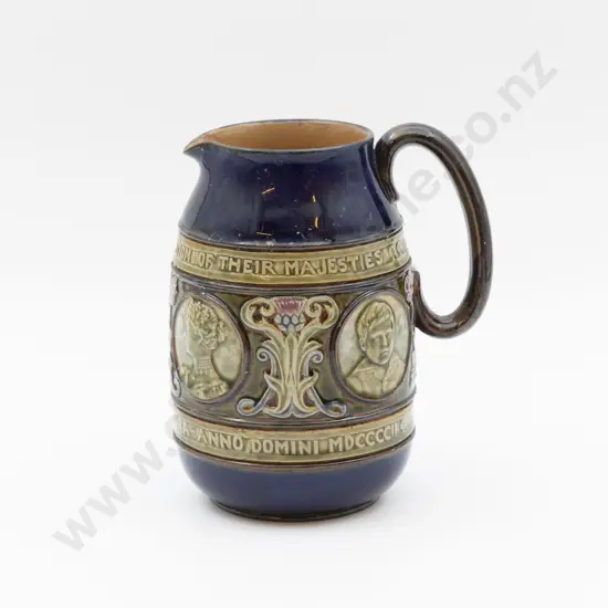 RD Stoneware Edward VII & Queen Alexandra Coronation Commemorative Jug 18.5cm