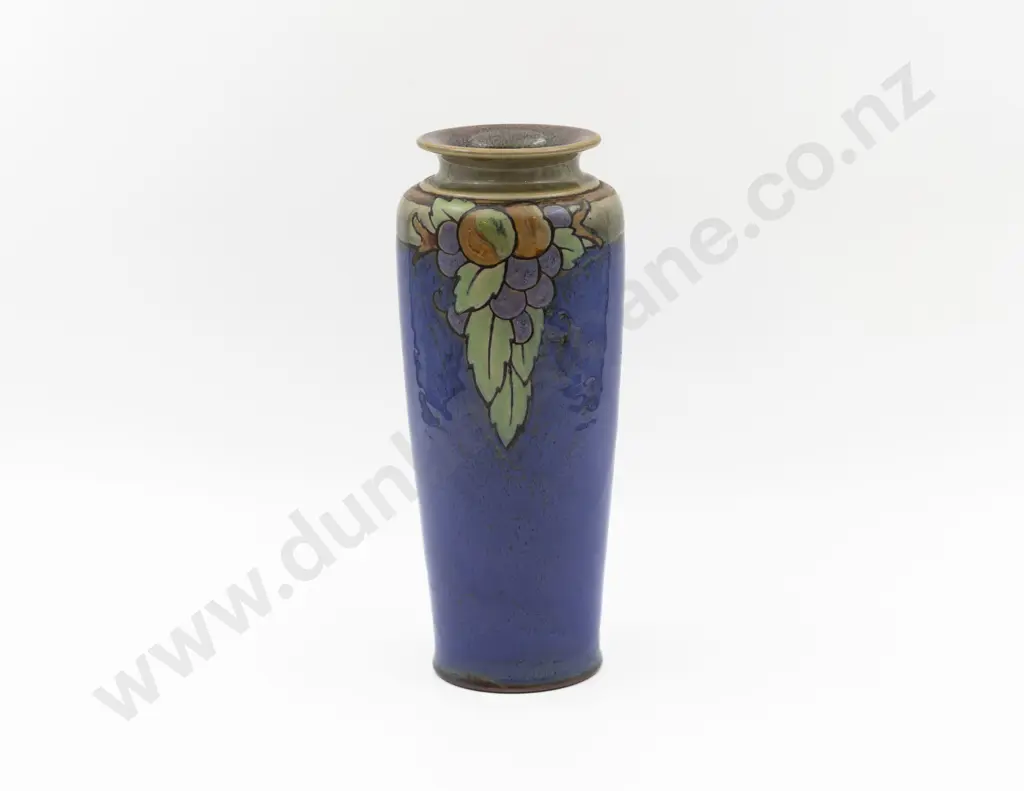 C1925 Doulton Lambeth Handpainted Mantel Vase 25.5cm H Image 1++