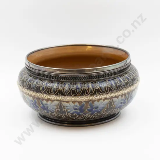 Dated 1881 Doulton Lambeth Frank H. Butler Table Bowl