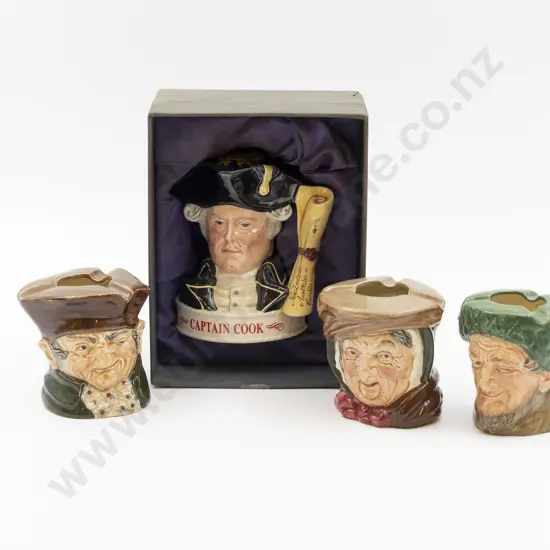 RD Captain Cook Character & Three Dickens Character Ash Stands