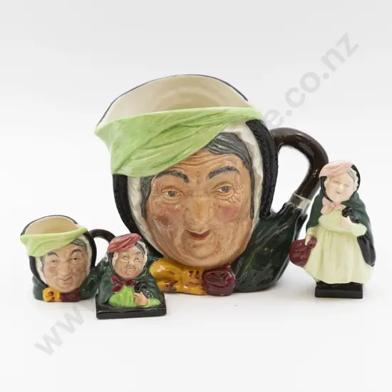 RD Large Sairey Gamp Character Jug & Four Other Figures