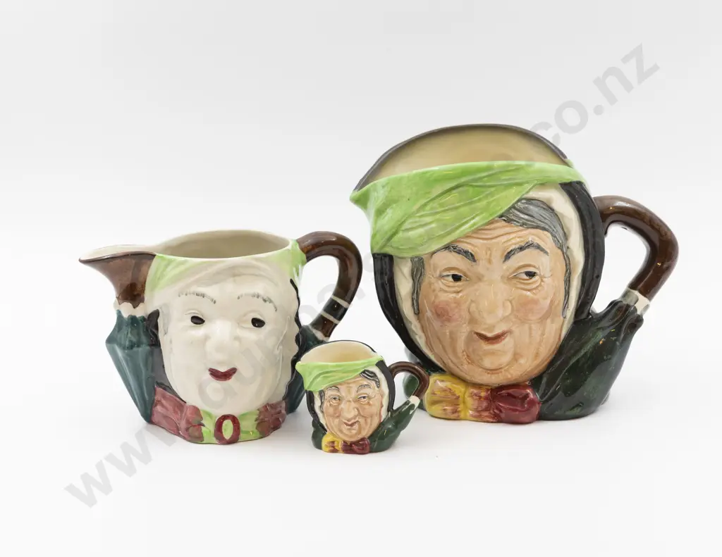 RD Large Sairey Gamp Character Jug Medium Jug & Lingard Jug Image 1++