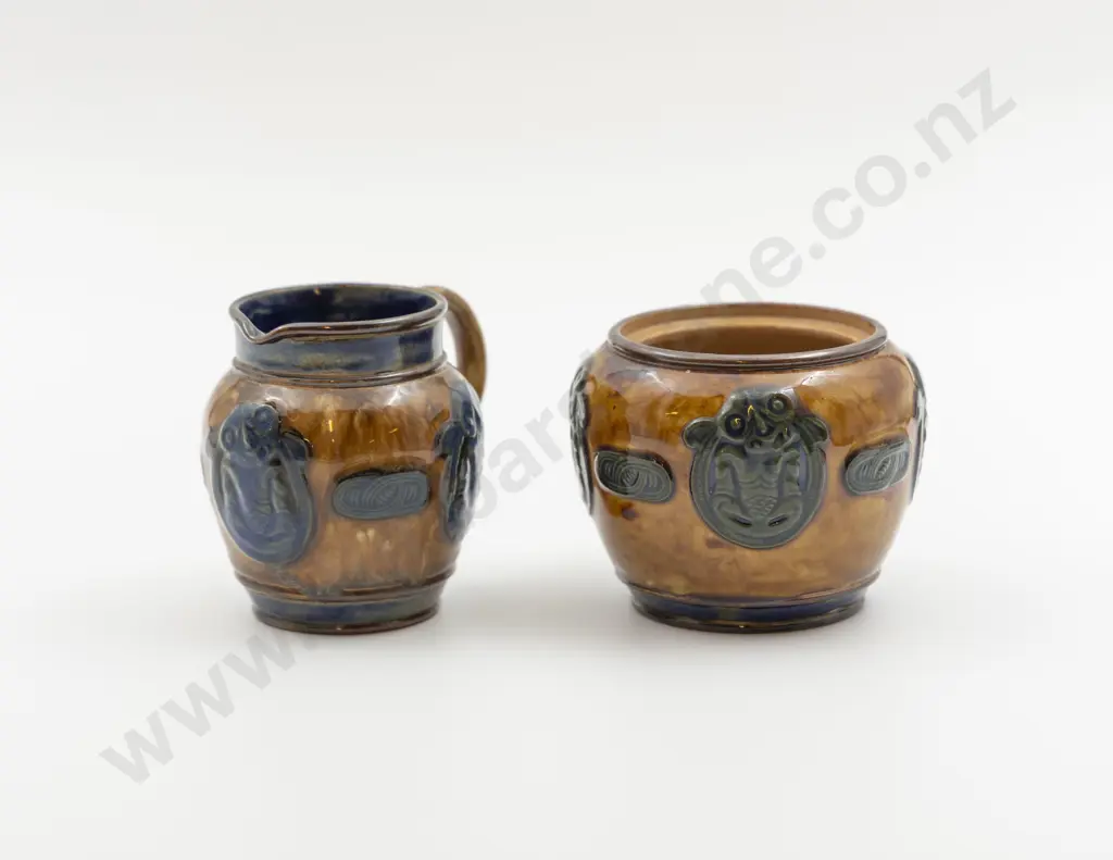 Royal Doulton "Kia Ora" Ware Jug & Sugar Bowl Image 1++