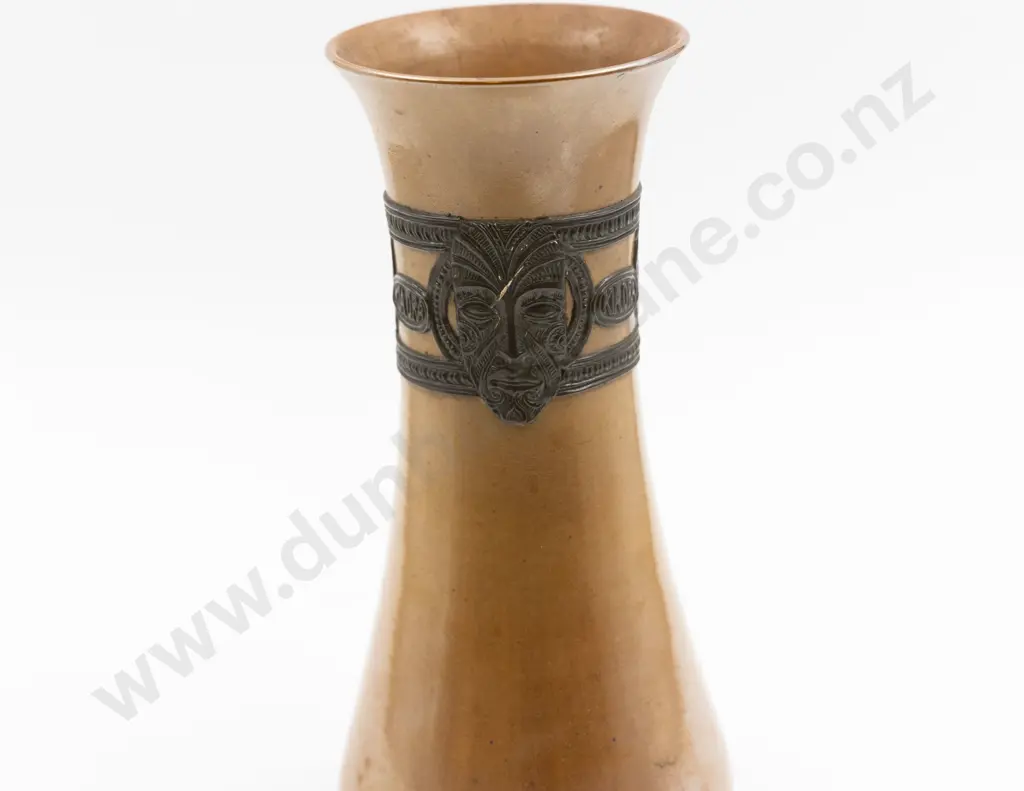 Royal Doulton "Kia Ora" Ware Stoneware Flared Rim Vase 27.5cm H Image 1++