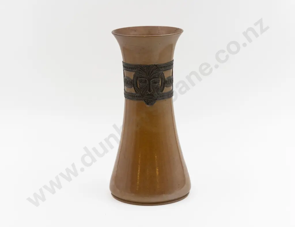 Royal Doulton "Kia Ora" Ware Stoneware Flared Rim Vase 27.5cm H Image 1++