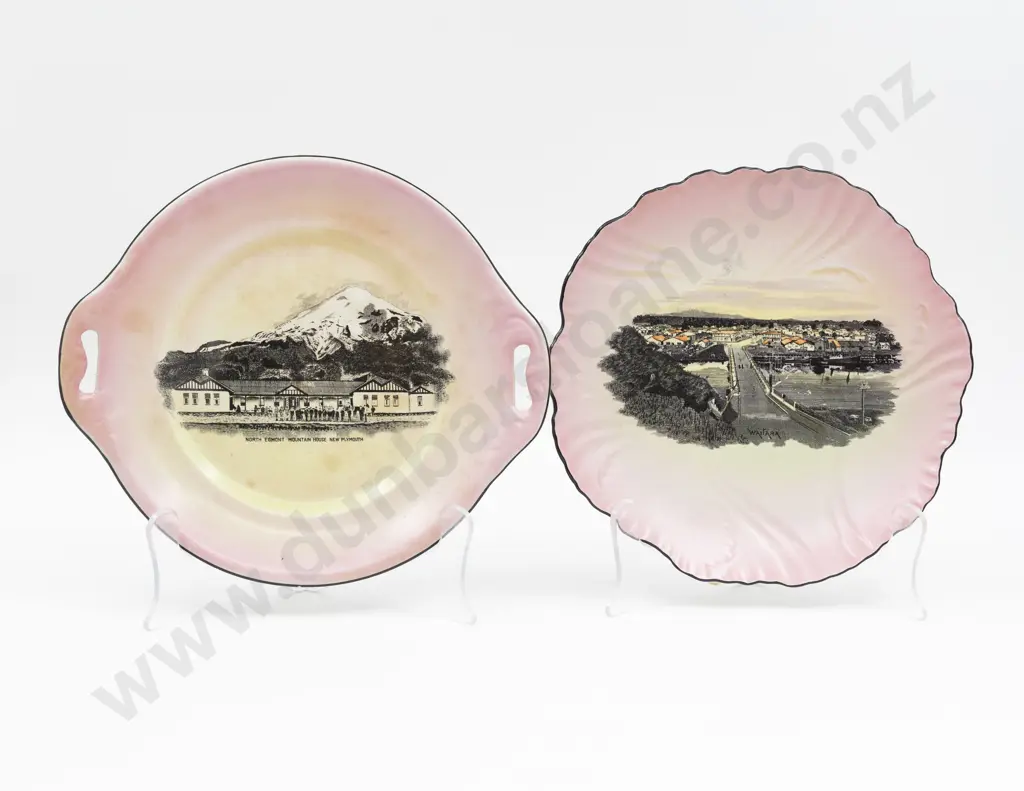 Two H & K Tunstall NZ Souvenir Plates Image 1++