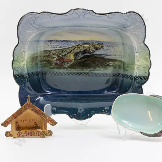 H & K Tunstall NZ Souvenir Ware Dish & Two Others