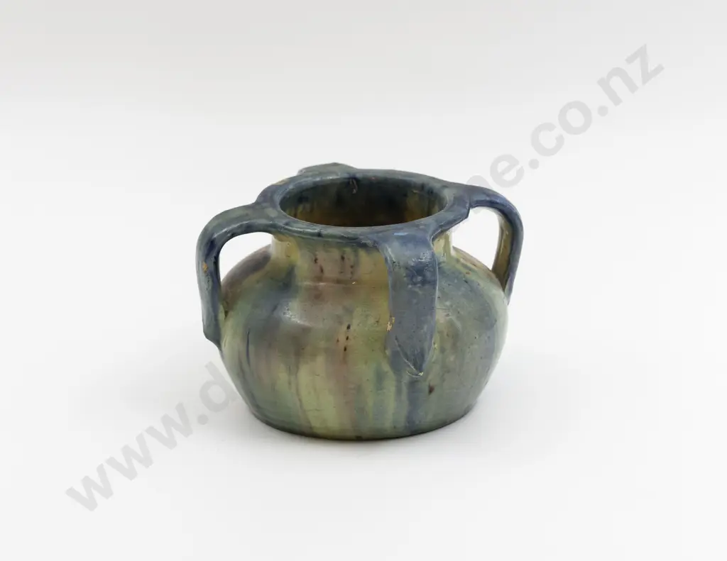 Unmarked Jovan Rancich Quadruple Handled Vase 10cm H (A/F) Image 1++
