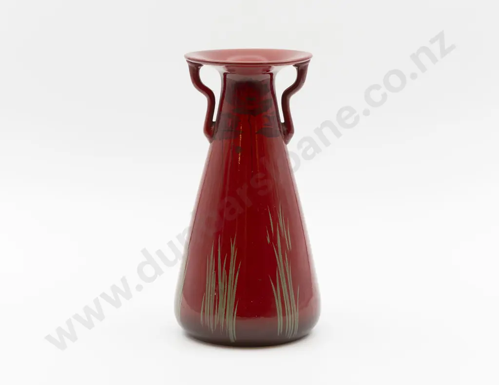 Shelley Art Deco 'Flamboyant' Pattern Trumpet Specimen Vase 23cm Dia Image 1++
