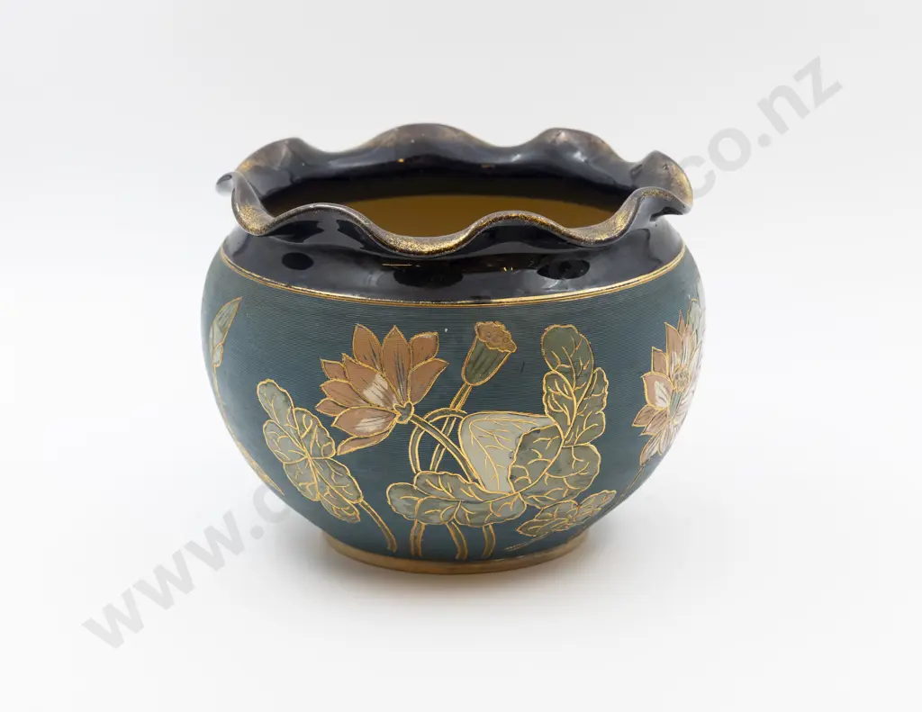 Langley Ware Glazed Stoneware Jardiniere 21.5cm Dia Image 1++