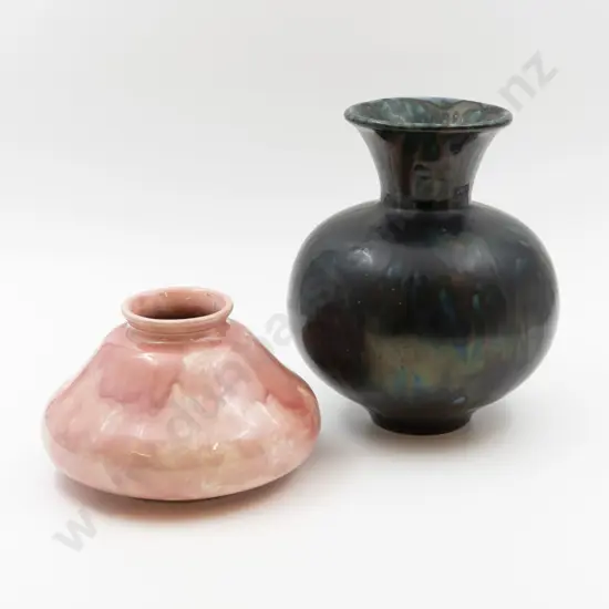 Minton Hollins 'Astra Ware' Vase Together with Unmarked Vase 11.5cm & 22cm H