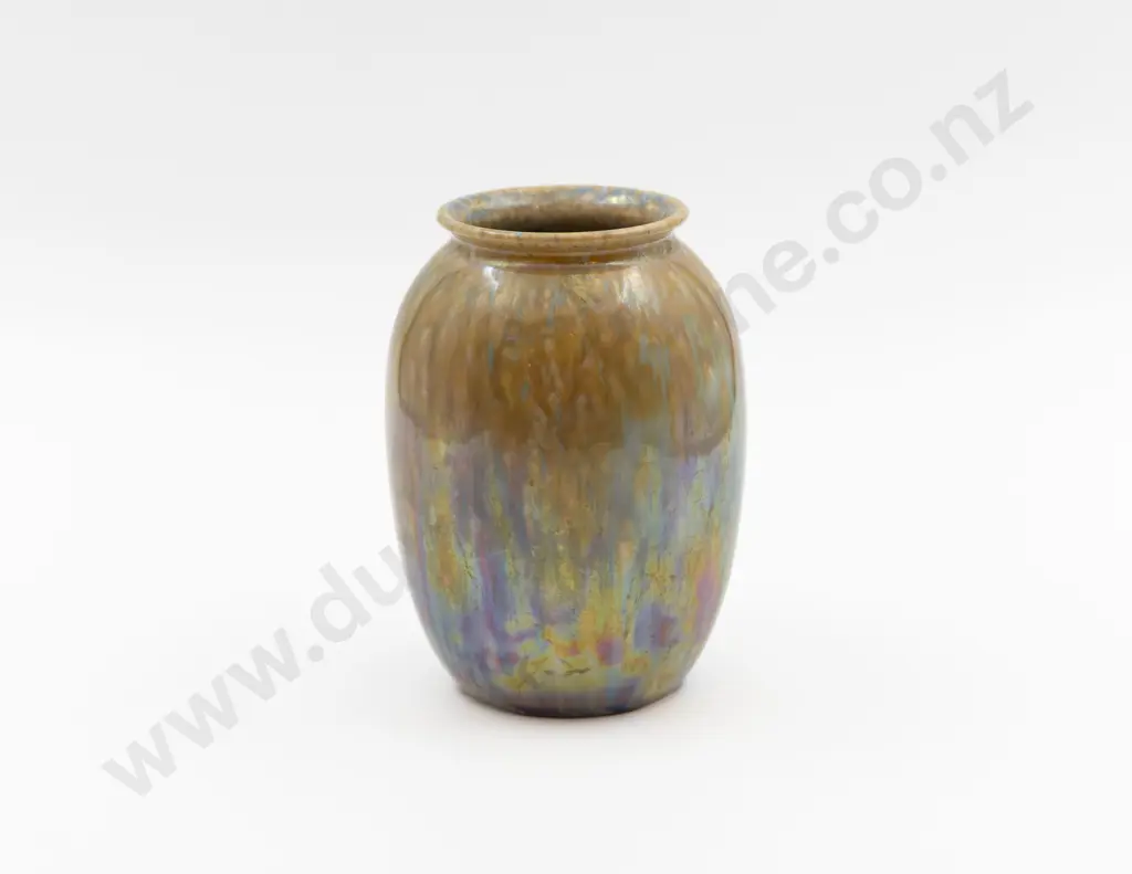 Ruskin Lustre Dribble Glazed Vase 17cm H Image 1++