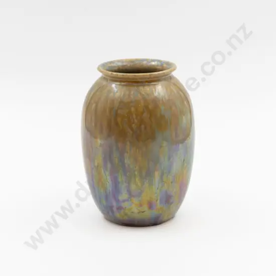 Ruskin Lustre Dribble Glazed Vase 17cm H