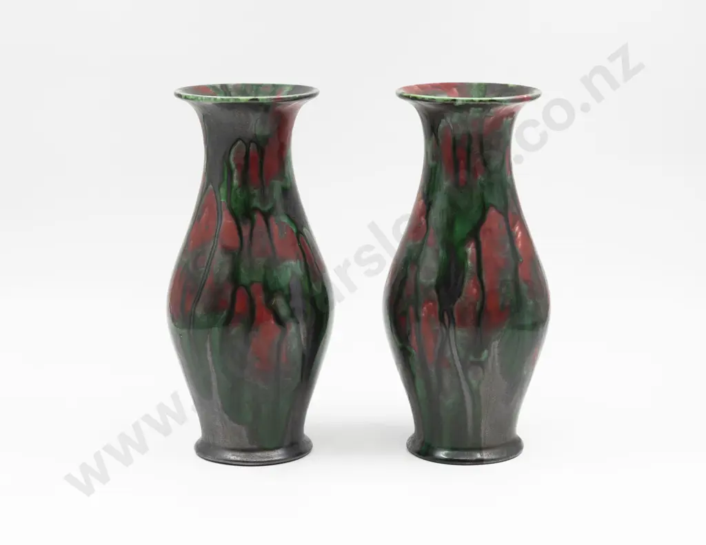 Pair of Minton Hollins 'Astra Ware' Vases 29cm H Image 1++