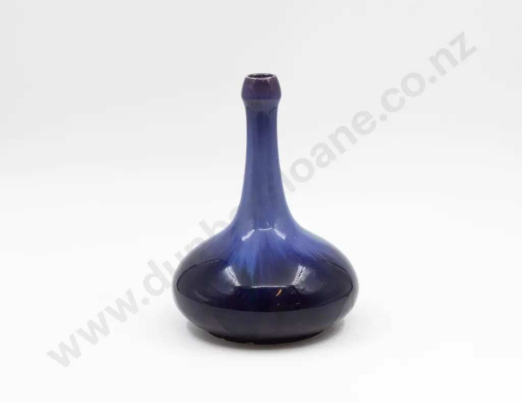 Ashby Guild Blue Brushed Earthenware Bottle Vase 28cm H Image 1++