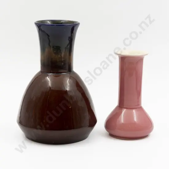 Ault British Art Pottery Vase & Possible Christopher Dresser Design Vase 16cm & 22cm H