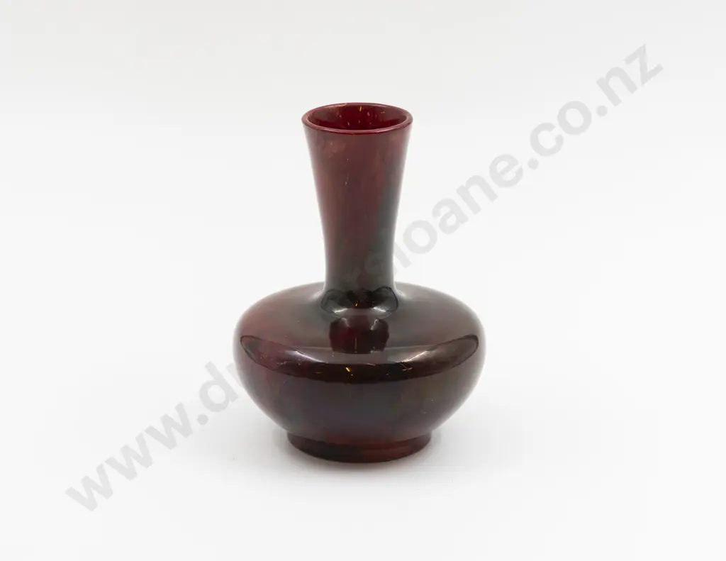 Edward R. Wilkes (1861–1953) English Art Pottery Vase Flambe Glaze 15cm H Image 1++