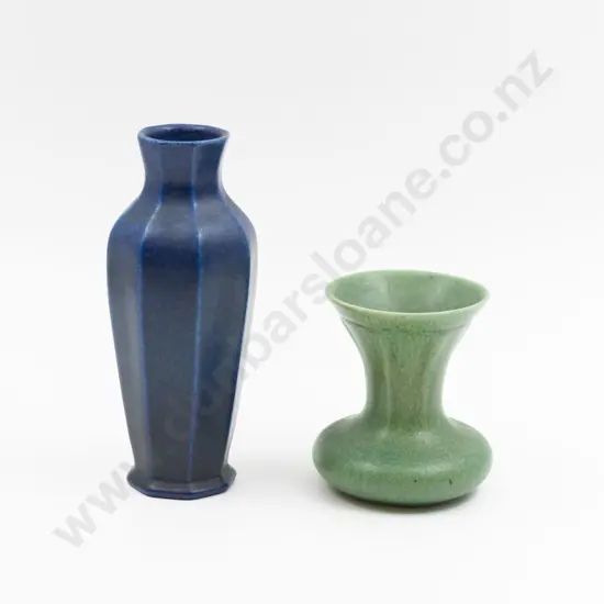 Two Royal Lancastrian Matt Glaze Vases 20cm & 11.5cm H