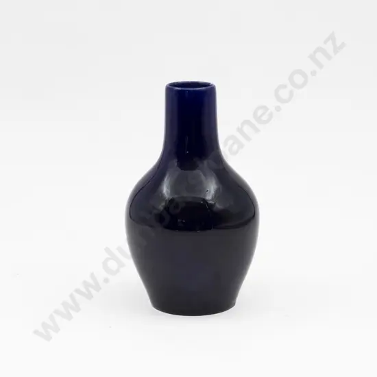 Pilkingtons Studio Pottery Plain Cobalt Blue Bottle Vase 19cm H