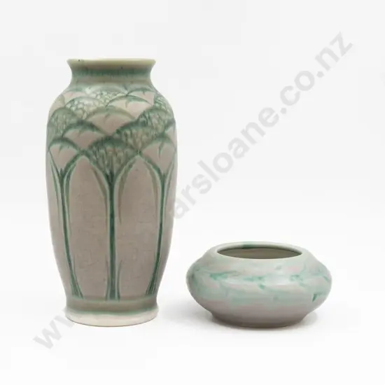 Pilkingtons Royal Lancastrian Lapis Ware Mantel Vase by Gladys Rodgers  31cm H