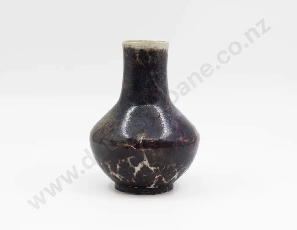 Ruskin High Fired Mottled Glaze Vase 21cm H Image 1++