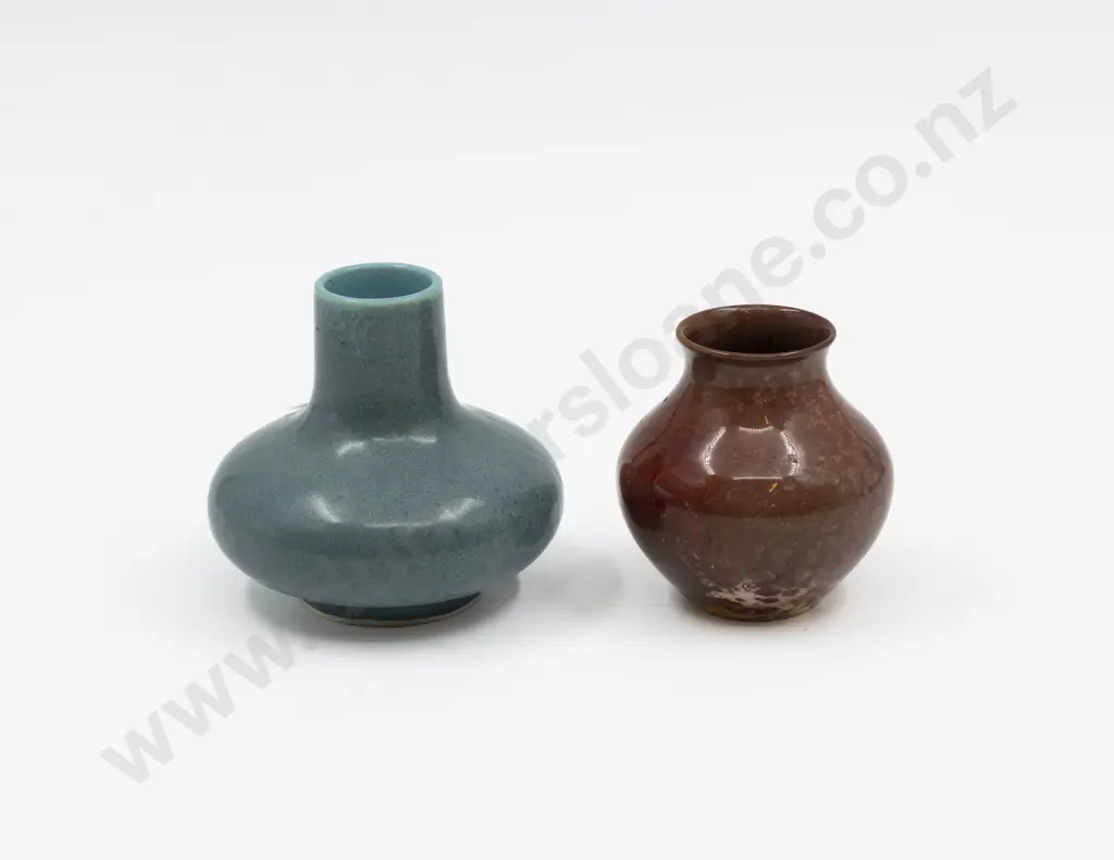 Two British Studio Pottery Posy Pots Image 1++